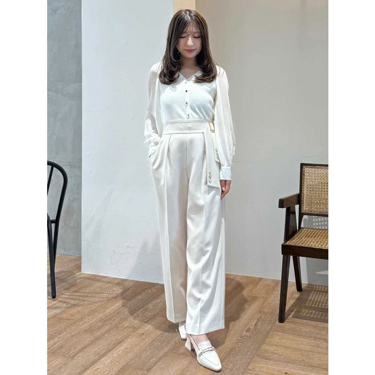 【セットアップ着用可】サイドベルトストレートパンツ | MERCURYDUO | 詳細画像21 