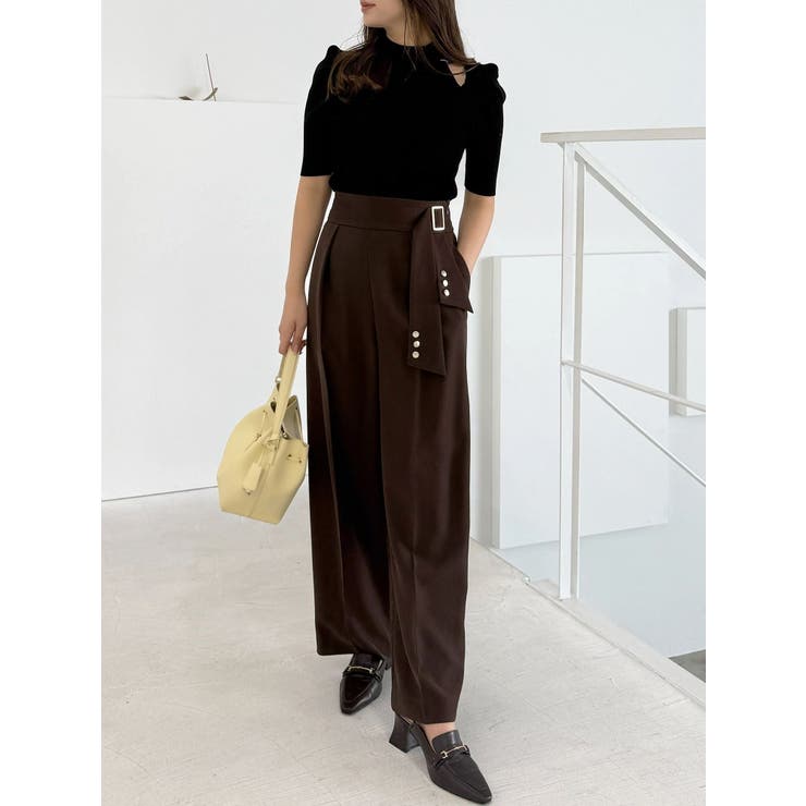 【セットアップ着用可】サイドベルトストレートパンツ | MERCURYDUO | 詳細画像24 