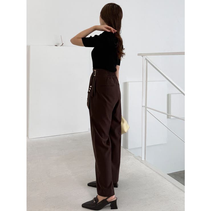 【セットアップ着用可】サイドベルトストレートパンツ | MERCURYDUO | 詳細画像25 