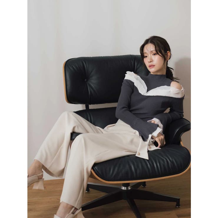 【セットアップ着用可】サイドベルトストレートパンツ | MERCURYDUO | 詳細画像3 