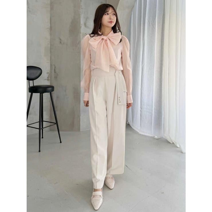 【セットアップ着用可】サイドベルトストレートパンツ | MERCURYDUO | 詳細画像7 