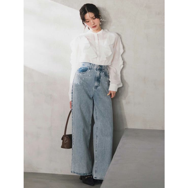 パールデニムパンツ | MERCURYDUO | 詳細画像1 