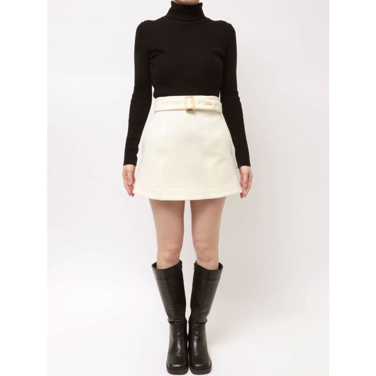 ウールベルテッドミニスカート | MERCURYDUO | 詳細画像16 