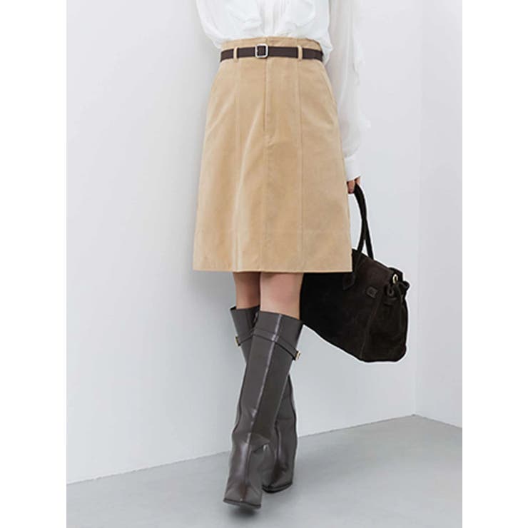 ベージュ | ニーレングススカート | MERCURYDUO