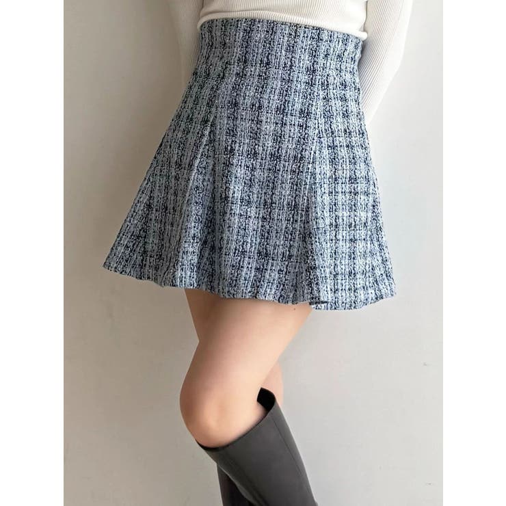 ブルー | 【セットアップ着用可】バックZIPミニスカパン | MERCURYDUO