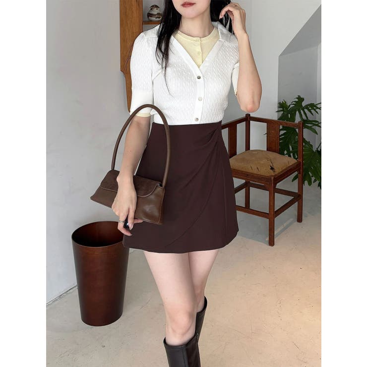 【セットアップ着用可】ドレープミニスカート | MERCURYDUO | 詳細画像13 