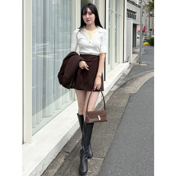 【セットアップ着用可】ドレープミニスカート | MERCURYDUO | 詳細画像17 