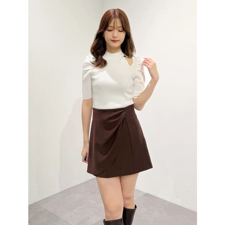 【セットアップ着用可】ドレープミニスカート | MERCURYDUO | 詳細画像42 