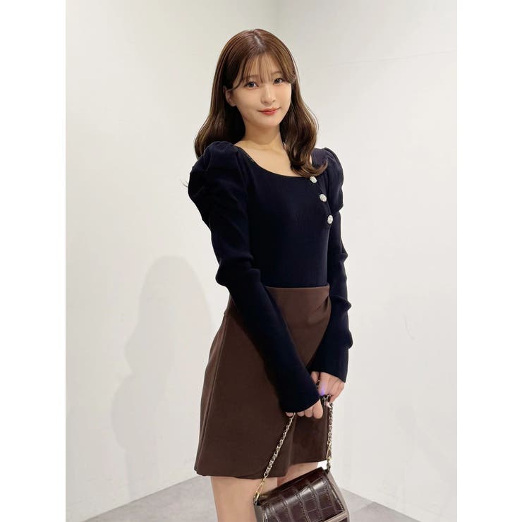 【セットアップ着用可】ドレープミニスカート | MERCURYDUO | 詳細画像46 