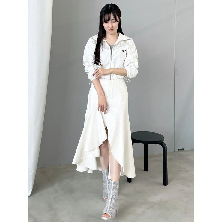 デニムイレギュラーヘムフレアスカート | MERCURYDUO | 詳細画像18 