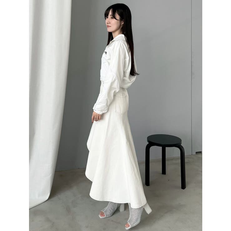 デニムイレギュラーヘムフレアスカート | MERCURYDUO | 詳細画像19 