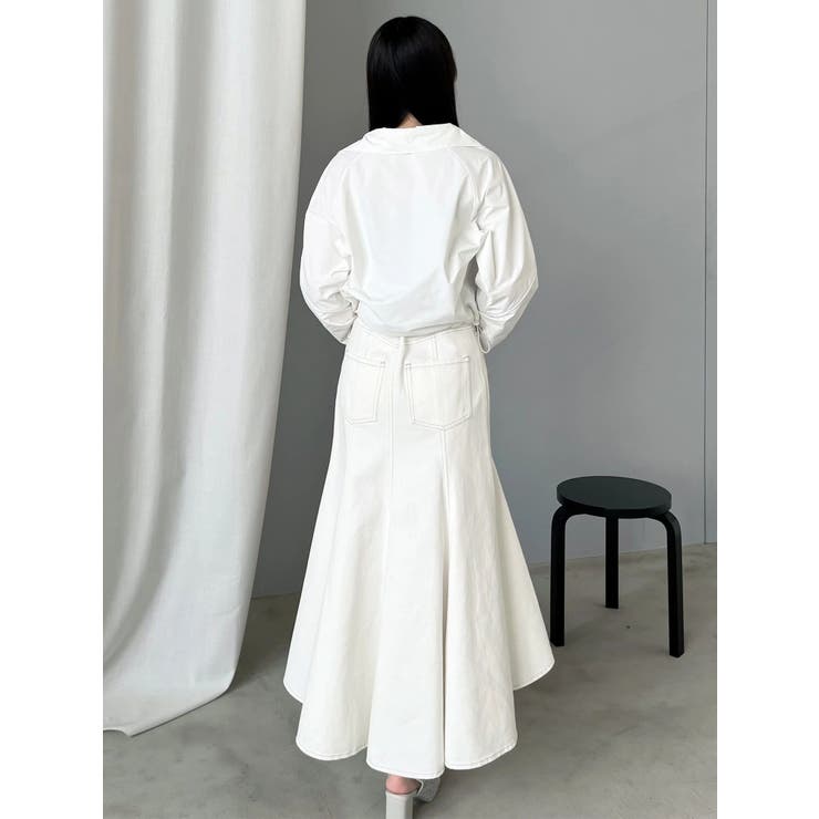 デニムイレギュラーヘムフレアスカート | MERCURYDUO | 詳細画像20 