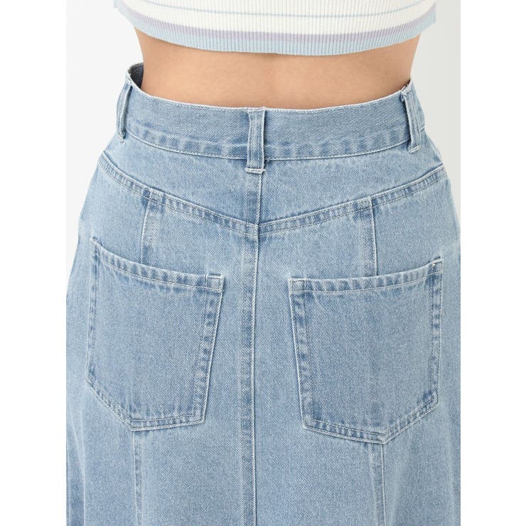 デニムイレギュラーヘムフレアスカート | MERCURYDUO | 詳細画像9 