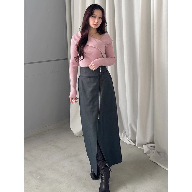 アシメZIPナロースカート | MERCURYDUO | 詳細画像9 