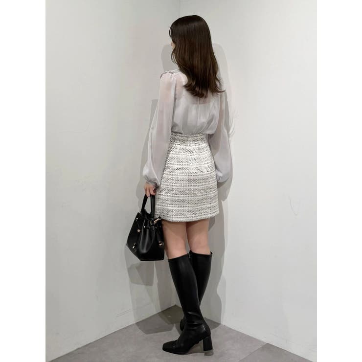 ツイード台形ミニスカート | MERCURYDUO | 詳細画像13 