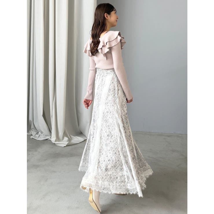 フラワー×レースフィットマーメイドスカート | MERCURYDUO | 詳細画像10 