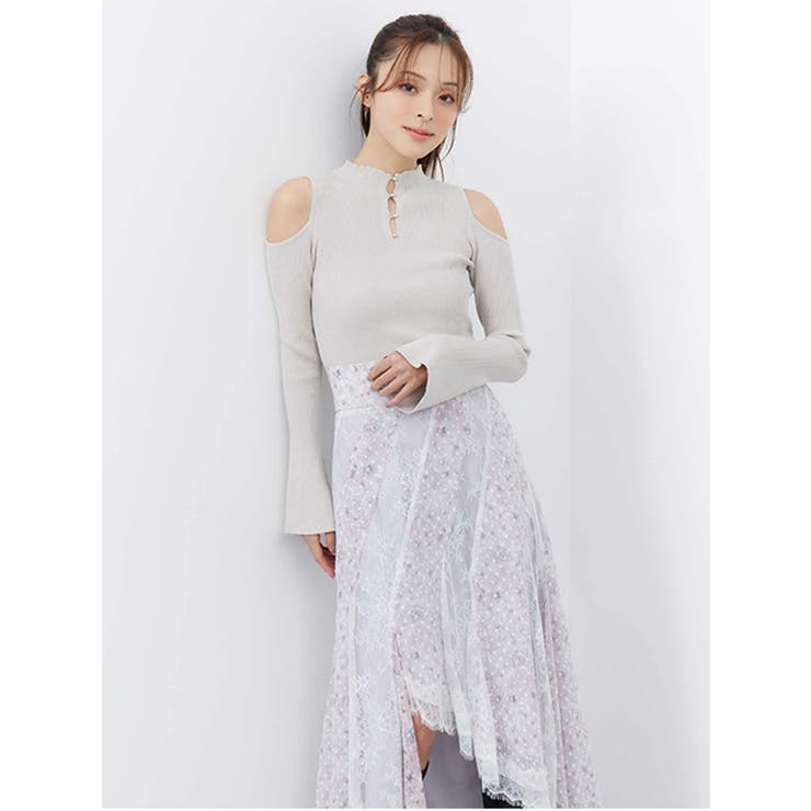 フラワー×レースフィットマーメイドスカート | MERCURYDUO | 詳細画像7 