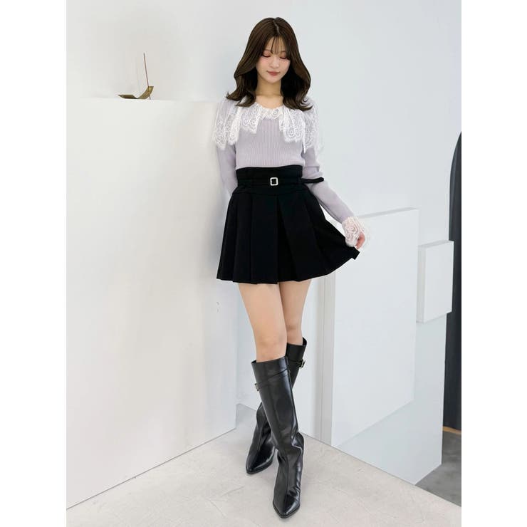 スカラレース襟ニット | MERCURYDUO | 詳細画像12 