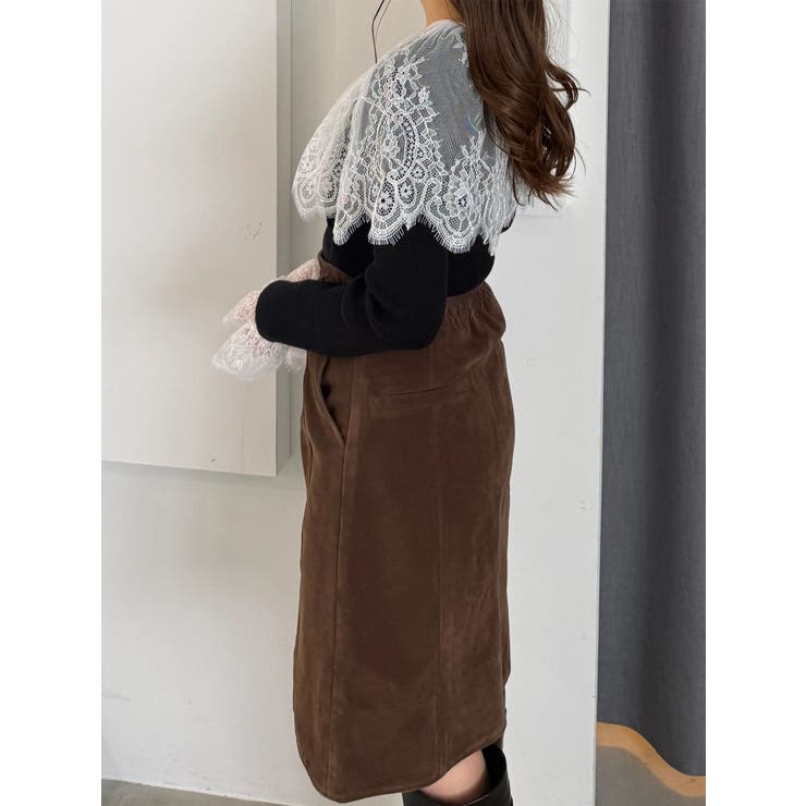 スカラレース襟ニット | MERCURYDUO | 詳細画像9 