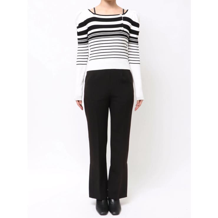 サイドビジューボタンパフスリーブニット | MERCURYDUO | 詳細画像35 