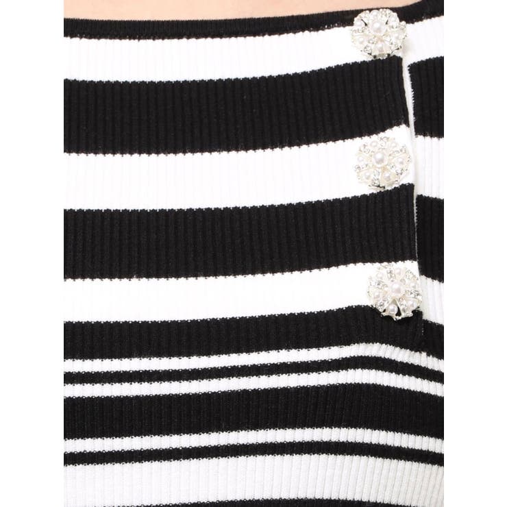 サイドビジューボタンパフスリーブニット | MERCURYDUO | 詳細画像38 