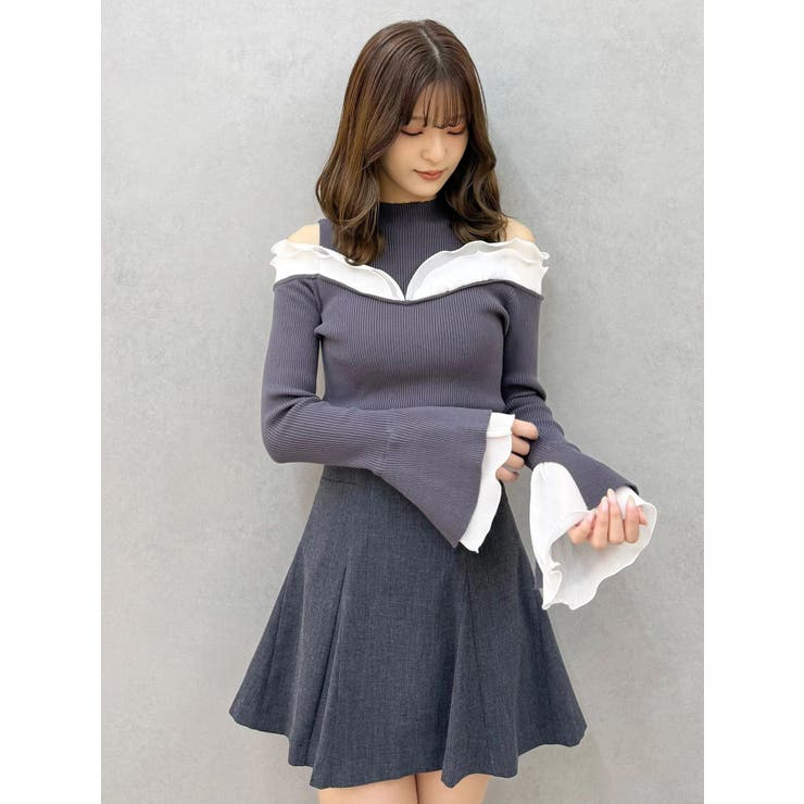 プリーツフリル使いニット | MERCURYDUO | 詳細画像3 