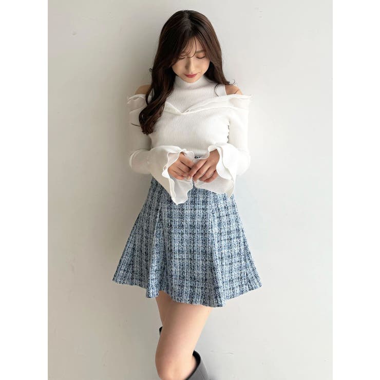 プリーツフリル使いニット | MERCURYDUO | 詳細画像7 