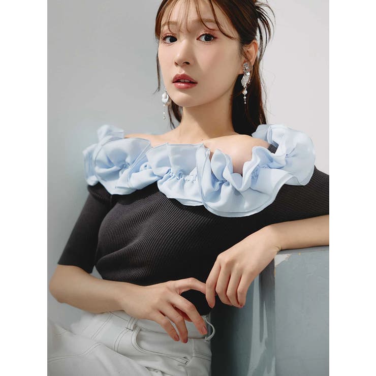 2WAY異素材ランダムラッフルニット | MERCURYDUO | 詳細画像11 