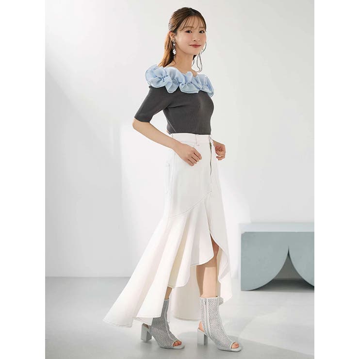 2WAY異素材ランダムラッフルニット | MERCURYDUO | 詳細画像15 