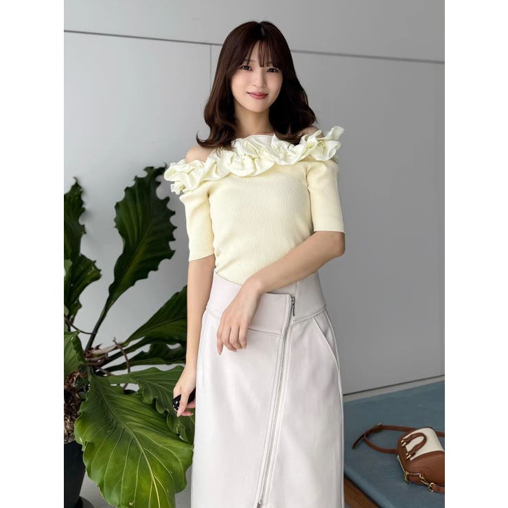 2WAY異素材ランダムラッフルニット | MERCURYDUO | 詳細画像18 