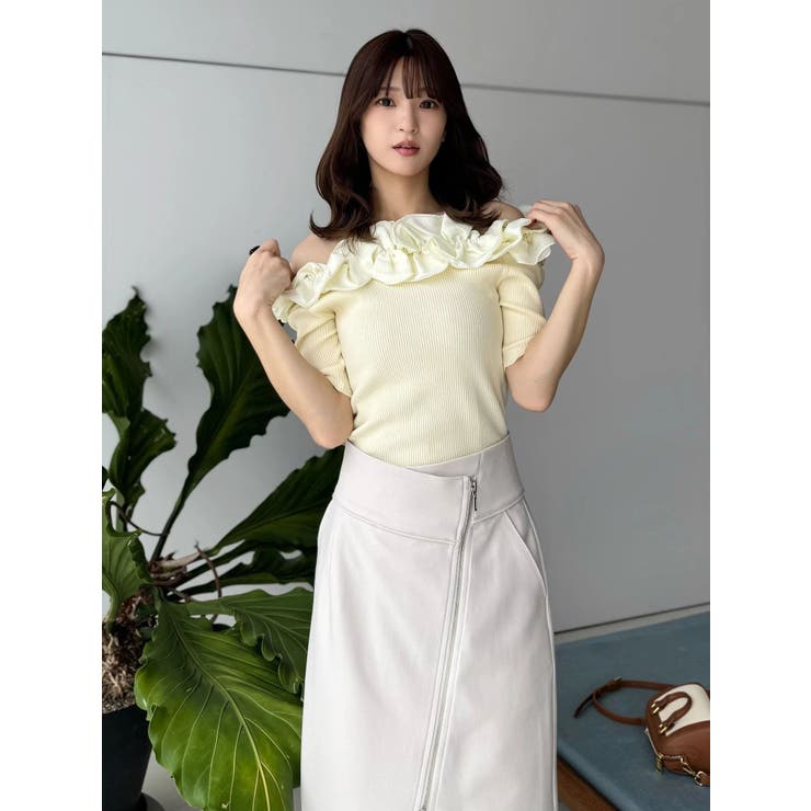 2WAY異素材ランダムラッフルニット | MERCURYDUO | 詳細画像20 