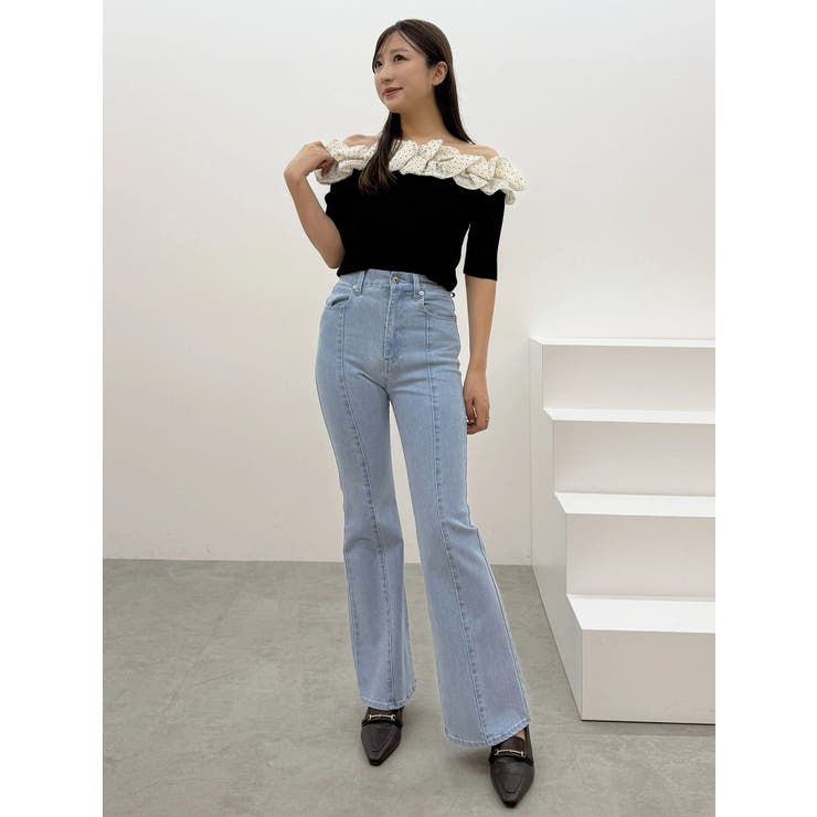 2WAY異素材ランダムラッフルニット | MERCURYDUO | 詳細画像32 