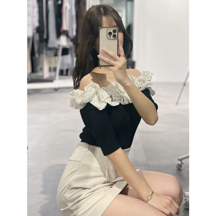 2WAY異素材ランダムラッフルニット | MERCURYDUO | 詳細画像36 