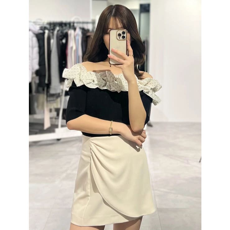 2WAY異素材ランダムラッフルニット | MERCURYDUO | 詳細画像37 