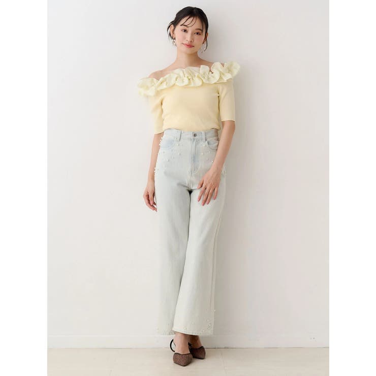 2WAY異素材ランダムラッフルニット | MERCURYDUO | 詳細画像8 