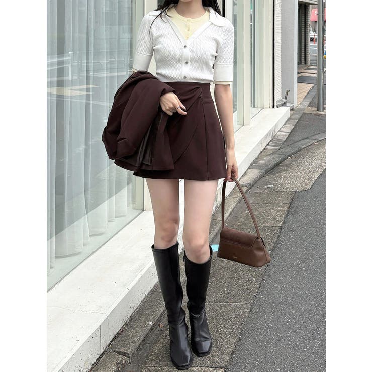 バイカラーフェイクレイヤードニット | MERCURYDUO | 詳細画像14 