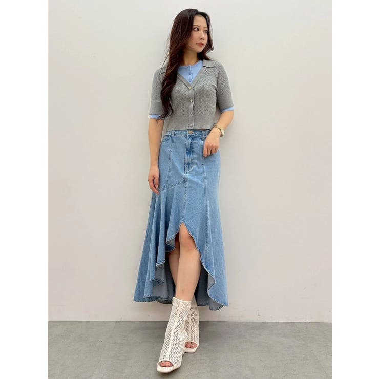 バイカラーフェイクレイヤードニット | MERCURYDUO | 詳細画像22 