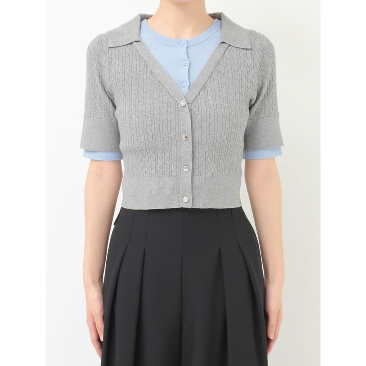 バイカラーフェイクレイヤードニット | MERCURYDUO | 詳細画像32 