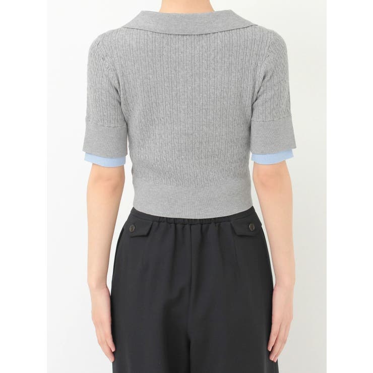 バイカラーフェイクレイヤードニット | MERCURYDUO | 詳細画像34 