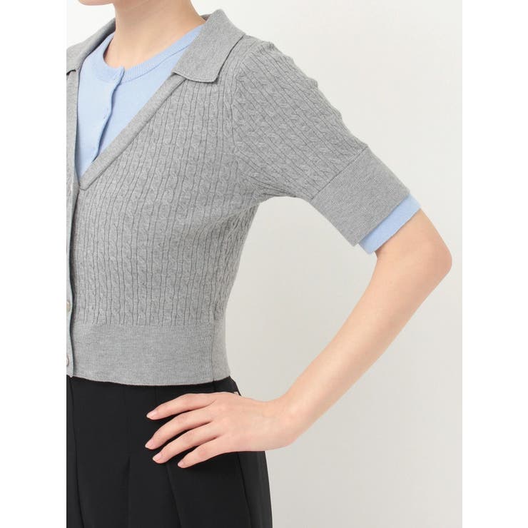 バイカラーフェイクレイヤードニット | MERCURYDUO | 詳細画像36 