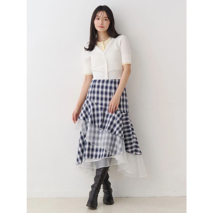 バイカラーフェイクレイヤードニット | MERCURYDUO | 詳細画像7 