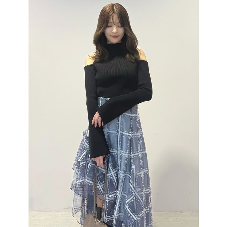 ケーブルパネルハイネックニット | MERCURYDUO | 詳細画像5 