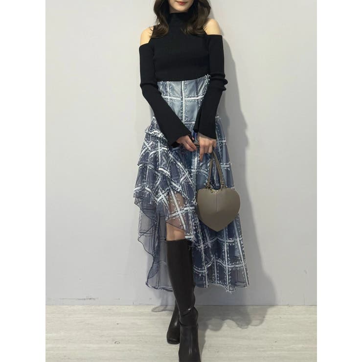 ケーブルパネルハイネックニット | MERCURYDUO | 詳細画像6 