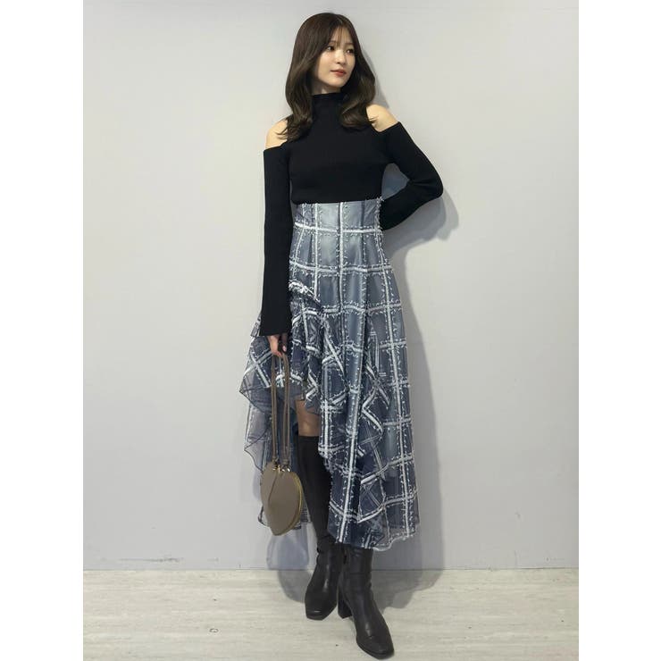 ケーブルパネルハイネックニット | MERCURYDUO | 詳細画像8 