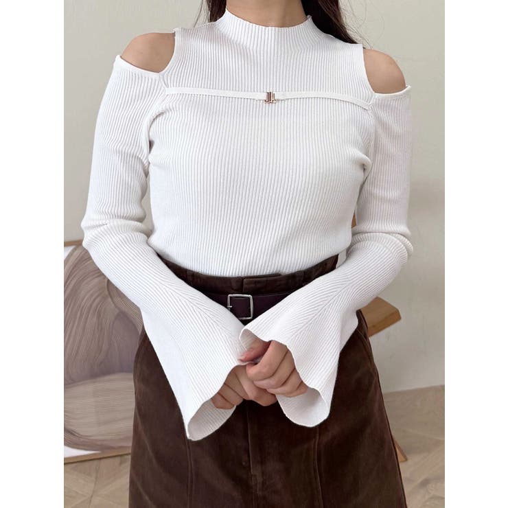 ショルダースリットナローストラップニット | MERCURYDUO | 詳細画像1 