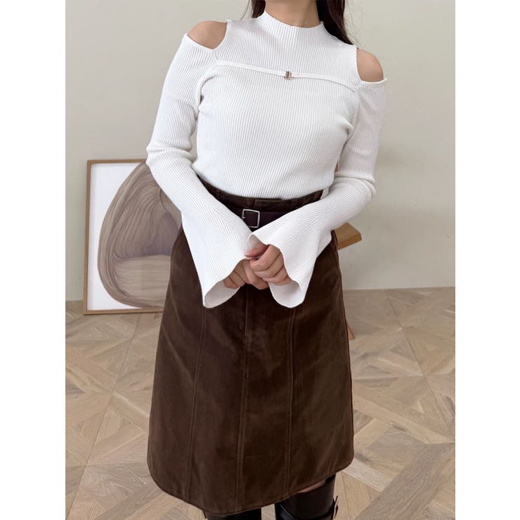 ショルダースリットナローストラップニット | MERCURYDUO | 詳細画像15 