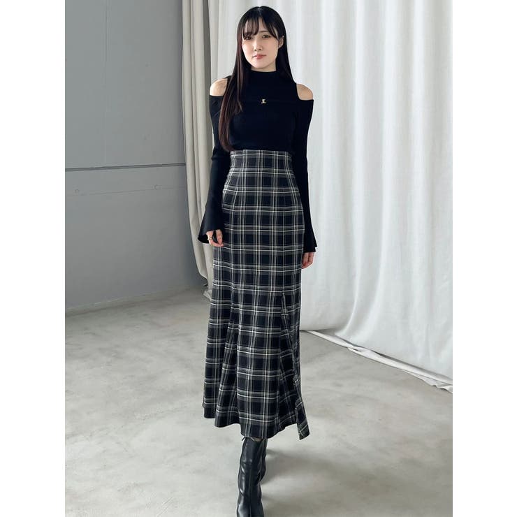 ショルダースリットナローストラップニット | MERCURYDUO | 詳細画像17 