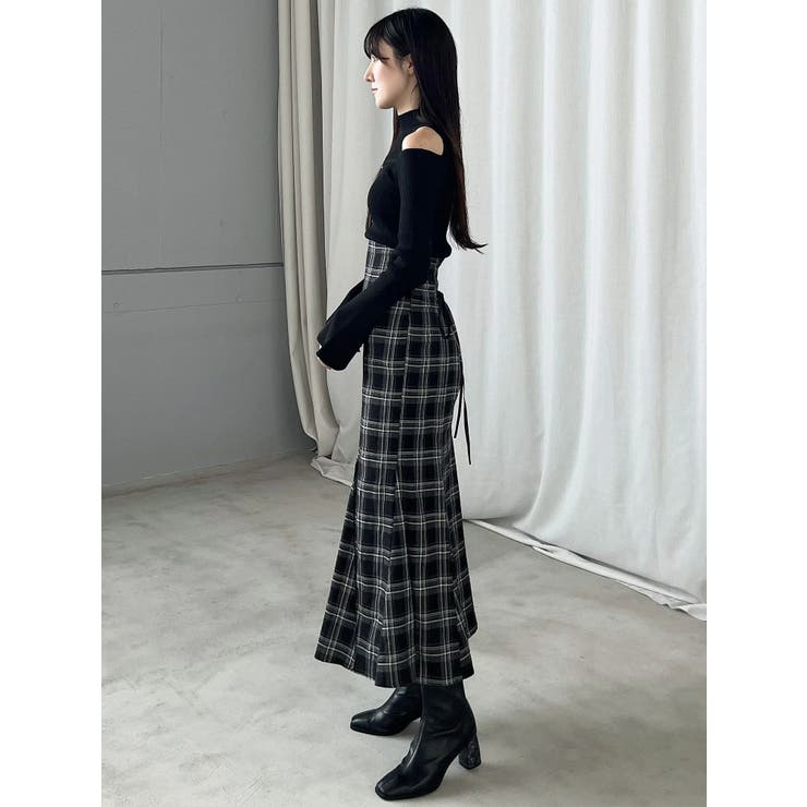 ショルダースリットナローストラップニット | MERCURYDUO | 詳細画像19 