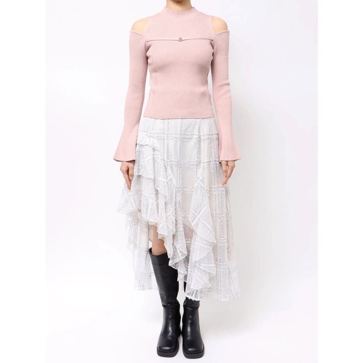 ショルダースリットナローストラップニット | MERCURYDUO | 詳細画像29 