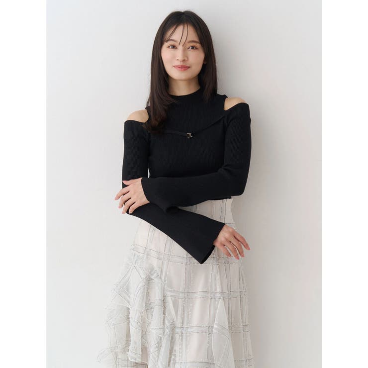 ショルダースリットナローストラップニット | MERCURYDUO | 詳細画像3 